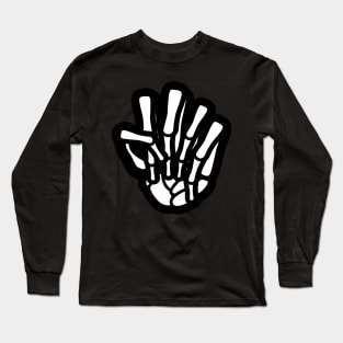 Skeleton Hand Fist Hand Sign Long Sleeve T-Shirt